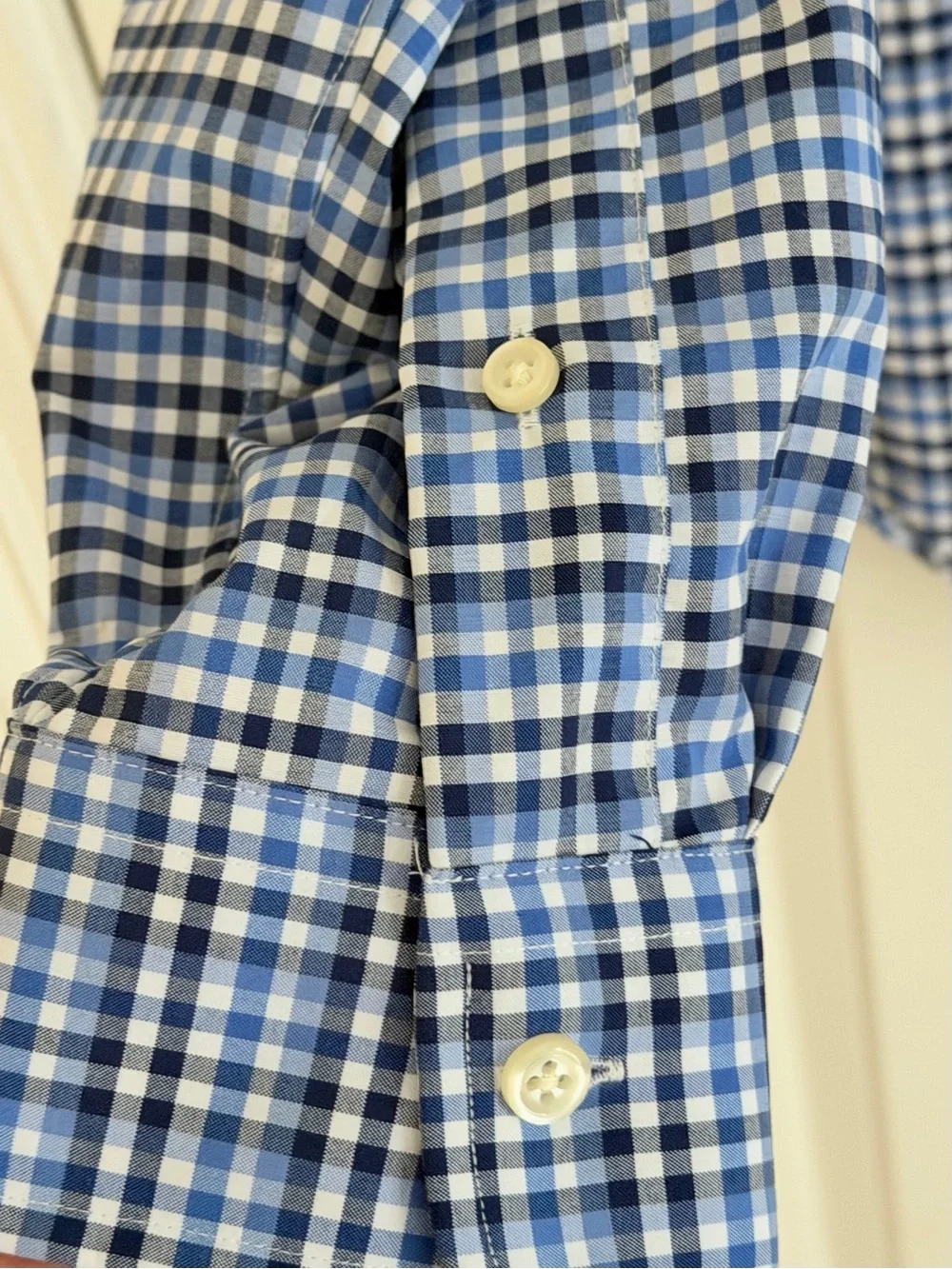 Ralph Lauren Dress Shirt NWT Blue Black White Plaid Button-Down Shirt Size M - Picture 5 of 6